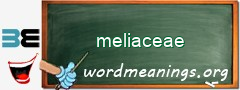 WordMeaning blackboard for meliaceae